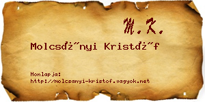 Molcsányi Kristóf névjegykártya
